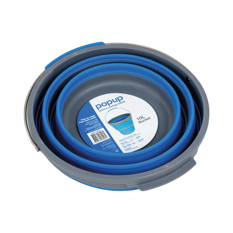 COMPANION Pop Up Bucket 10L Blue 2 COMPANION Pop Up Bucket 10L Blue - Image 2