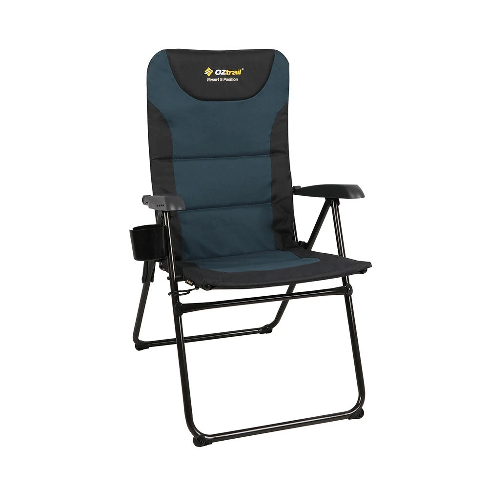 OZTRAIL Resort 5 Position Arm Chair - Navy 1 OZTRAIL Resort 5 Position Arm Chair - Navy