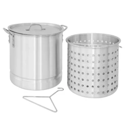 CAMPFIRE 30L Aluminium Stockpot & Basket Set